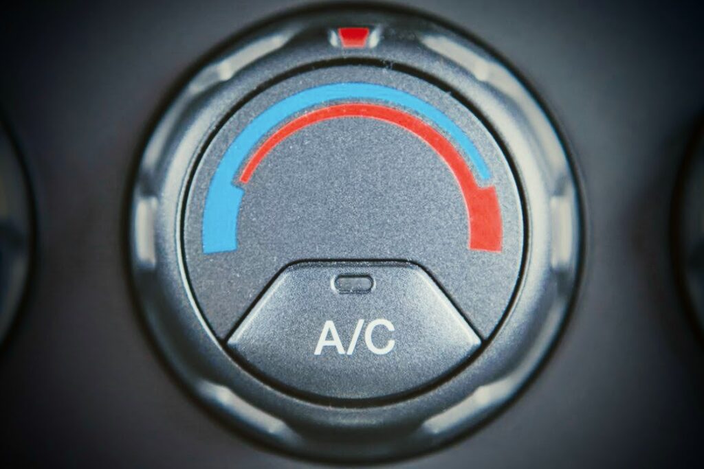 closeup image of ac button