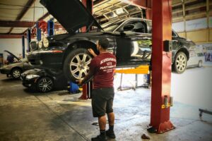 Jaguar Oil Change - Kindred Automotive Matthews, NC with BMW in for auto repair and BMW Oil Service in the shop